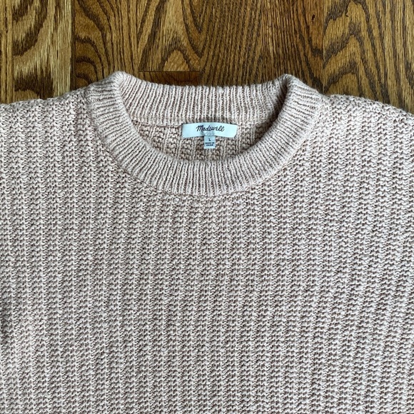 Light pink Madewell Bobble pullover sweater, size L. Excellent, barely worn cond - Picture 4 of 10